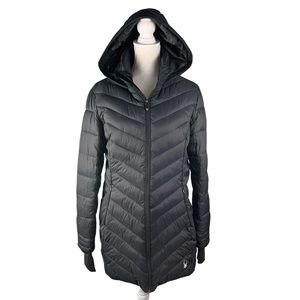 Spyder Gray Boundless Thermaweb Long Quilted Coat Medium Corpcore